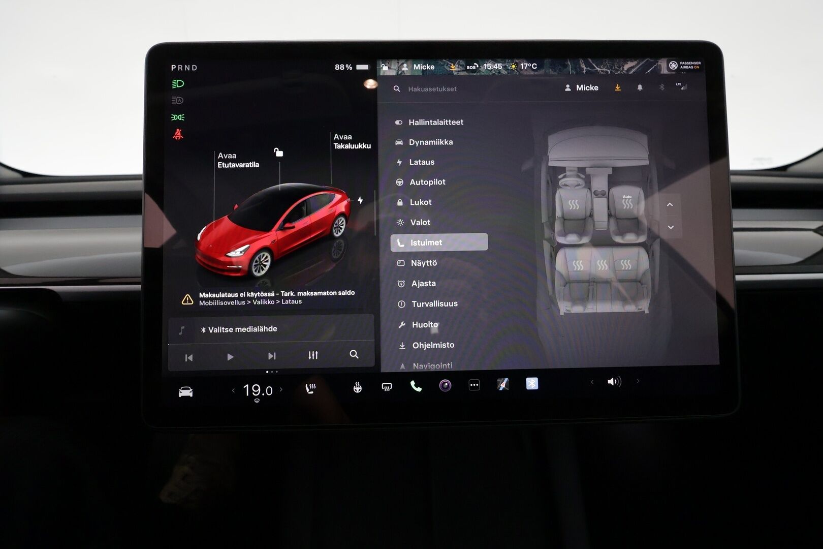 TESLA MODEL 3 2022 Performance *ILP / Lasikatto / Acc / Matrix-LED / Muistipenkki / Kamera / Nav / Kaistavahti / Premium Audio / Nahkaverhoilu / Keyless* - 3,99 % KORKOTARJOUS TÄHÄN AUTOON - 31.5. ASTI! - ALV-vähennyskelpoinen / Siistikuntoinen / Koti- ja Kauppakeskus laturit