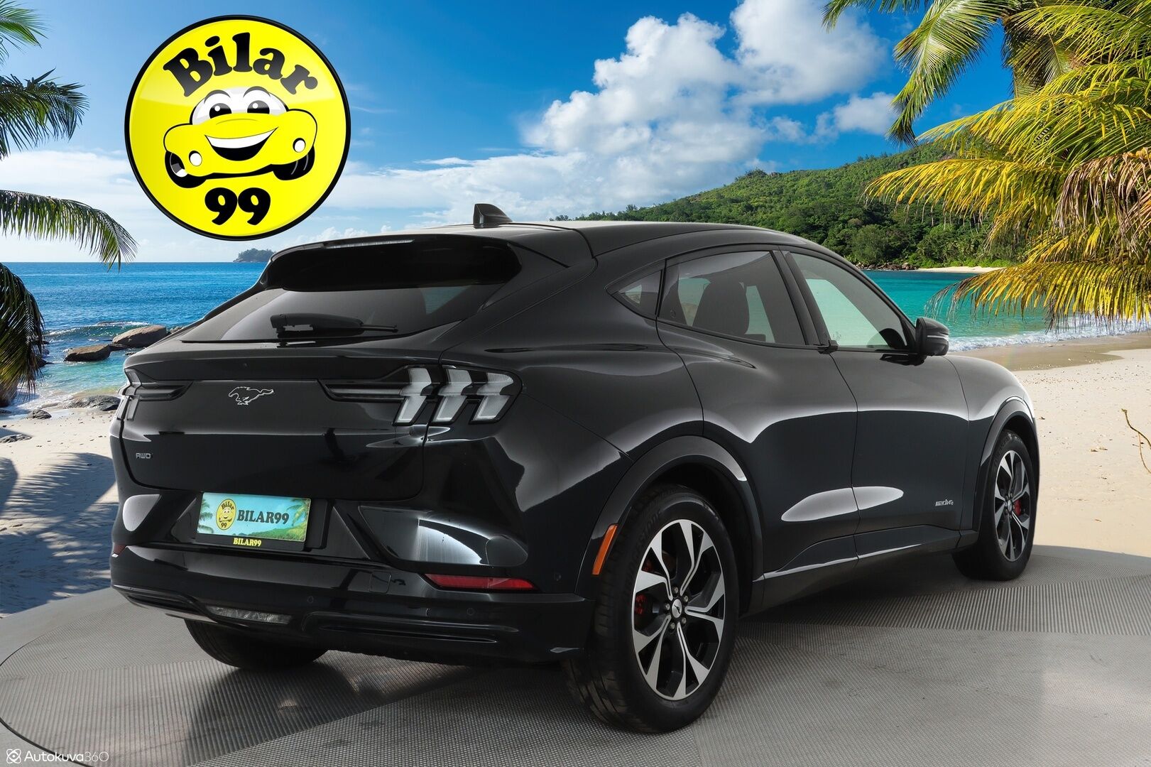 FORD MUSTANG MACH-E 2022 AWD ** Lasikatto / Adapt.Vakkari / 360° Kamera / LED-valot / Muistipenkki / Bang&Olufsen / Navi / Kaistavahti ** - 3,99 % KORKOTARJOUS TÄHÄN AUTOON - Merkkihuollettu / 2x Renkaat
