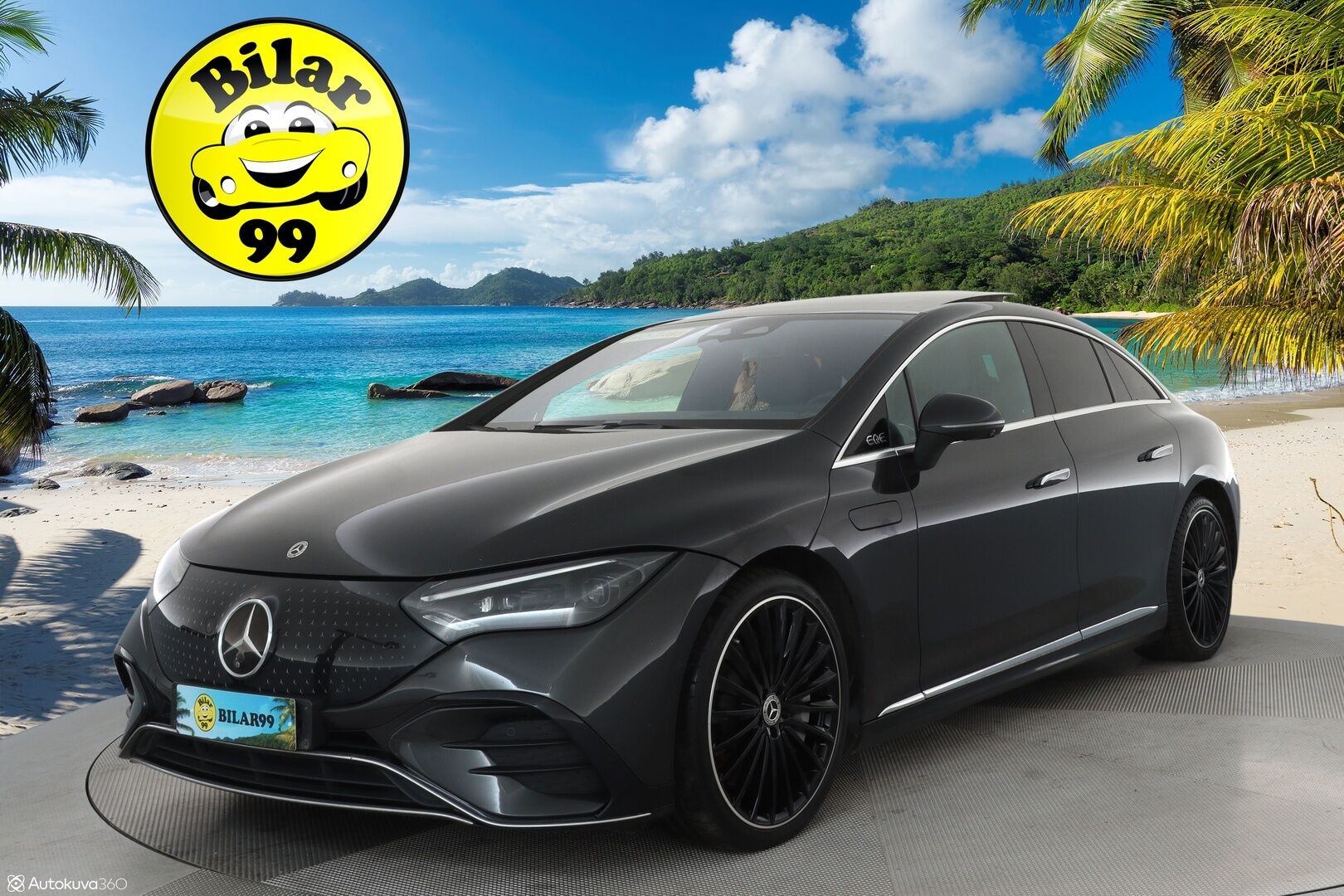 MERCEDES-BENZ EQE 2022 350+ AMG Style ** Digital-LED / Ilma-alusta / Adapt.Vakkari / Panorama / 360° Kamera / HUD / Burmester / KeylessGO ** - 3,99 % KORKOTARJOUS TÄHÄN AUTOON - 2x Renkaat / Akku Kuntotarkistettu!