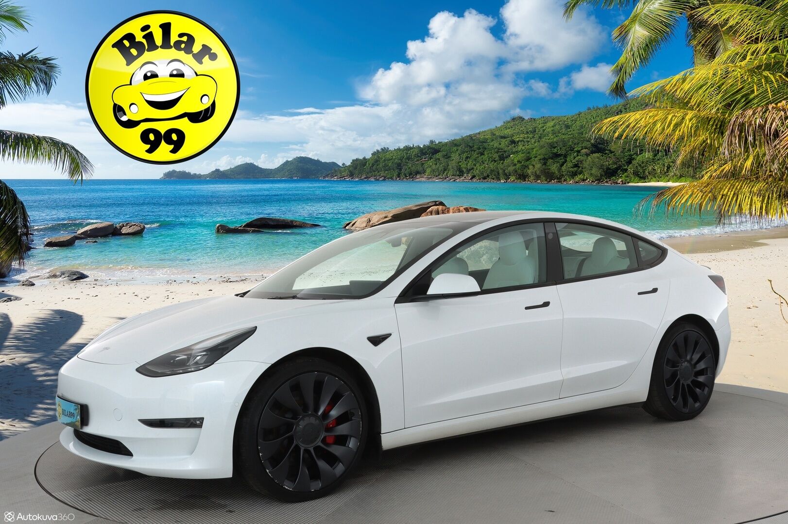 TESLA MODEL 3 2021 Performance Dual Motor ** Lasikatto / Lämpöpumppu / Adapt.Vakkari / LED-valot / P.Kamera / Premium Audio / Keyless ** - 2x Renkaat / Akku Kuntotarkistettu! 