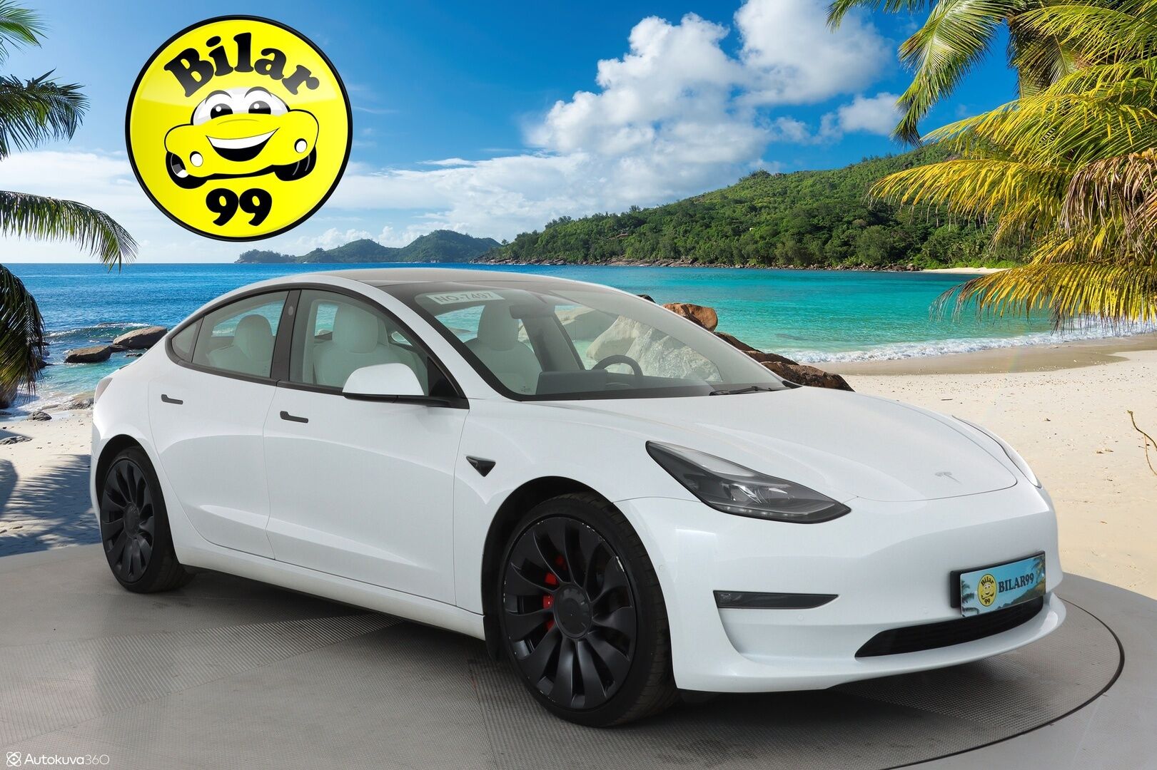 TESLA MODEL 3 2021 Performance Dual Motor ** Lasikatto / Lämpöpumppu / Adapt.Vakkari / LED-valot / P.Kamera / Premium Audio / Keyless ** - 2x Renkaat / Akku Kuntotarkistettu! 