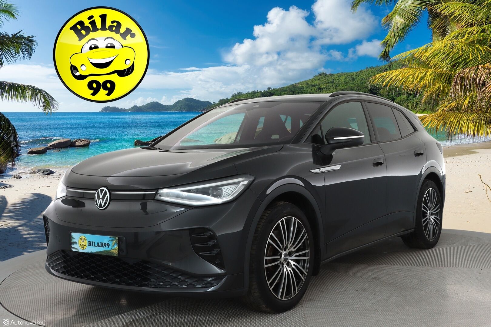 VOLKSWAGEN ID.4 2022 GTX Dual Motor AWD 77kWh **Lämpöpumppu / Hierovat sporttipenkit muistilla / Koukku / Matrix / Adapt. vakkari / P.kamera** - 3,99 % KORKOTARJOUS TÄHÄN AUTOON - Akku kuntotarkastettu / 2x vanteet / Keyless 