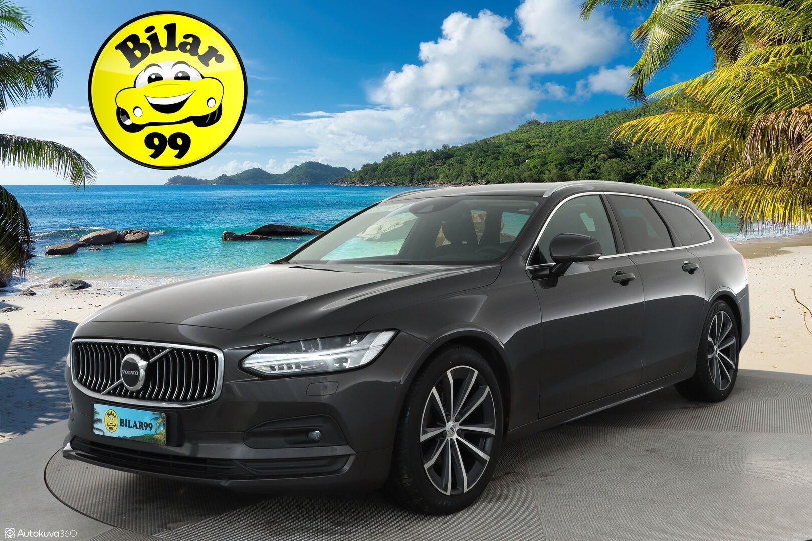 Volvo V90 2021 D4 AWD Momentum Aut. ** Harman&Kardon / Webasto / Adapt.vakkari / Koukku / P-Kamera / Puolinahat ** - 3,99 % KORKOTARJOUS TÄHÄN AUTOON - Merkkiliikkeen huoltokirja / Kahdet renkaat
