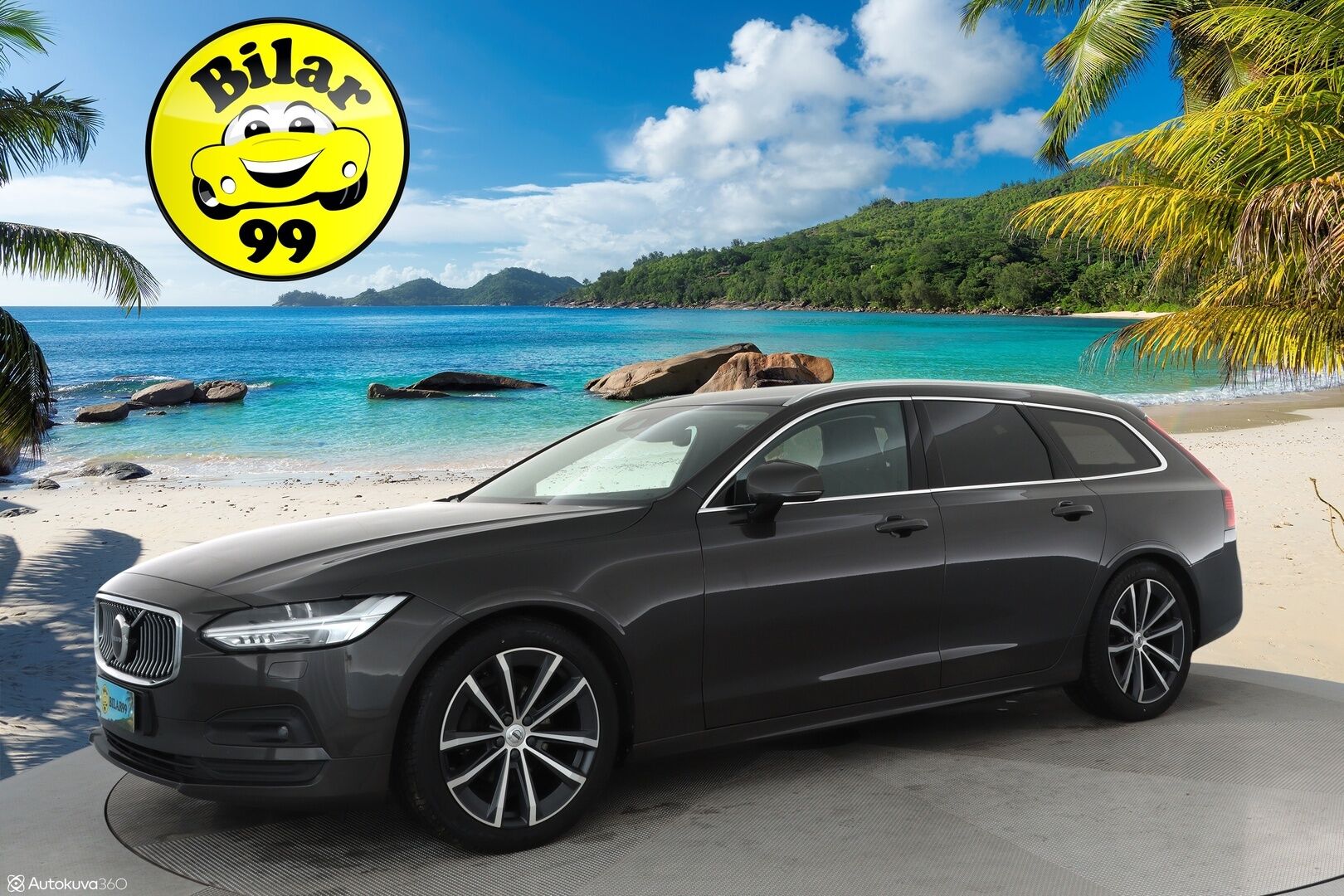 Volvo V90 2021 D4 AWD Momentum Aut. ** Harman&Kardon / Webasto / Adapt.vakkari / Koukku / P-Kamera / Puolinahat ** - 3,99 % KORKOTARJOUS TÄHÄN AUTOON - Merkkiliikkeen huoltokirja / Kahdet renkaat