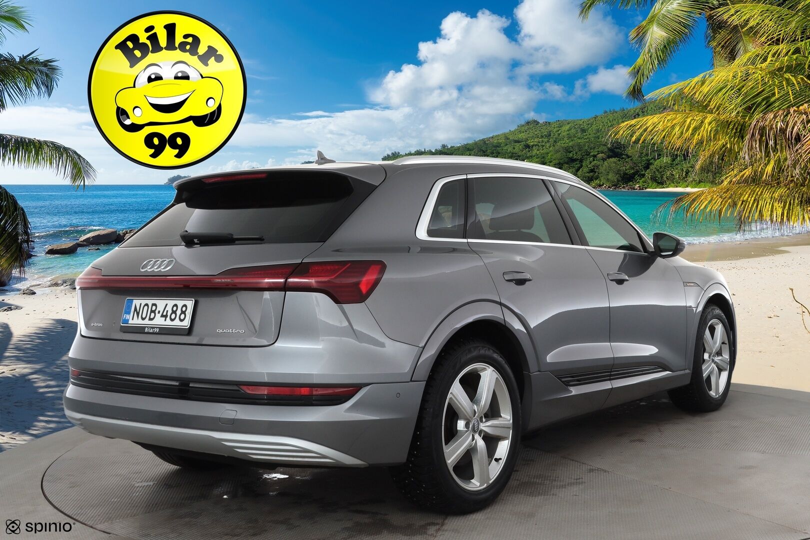 AUDI E-TRON 2020 50 Launch Edition plus 71 kWh * ACC / Lisälämmitin / LED / Muistipenkki / P.Tutkat / Panorama / Apple&Android * - Kahdet Renkaat