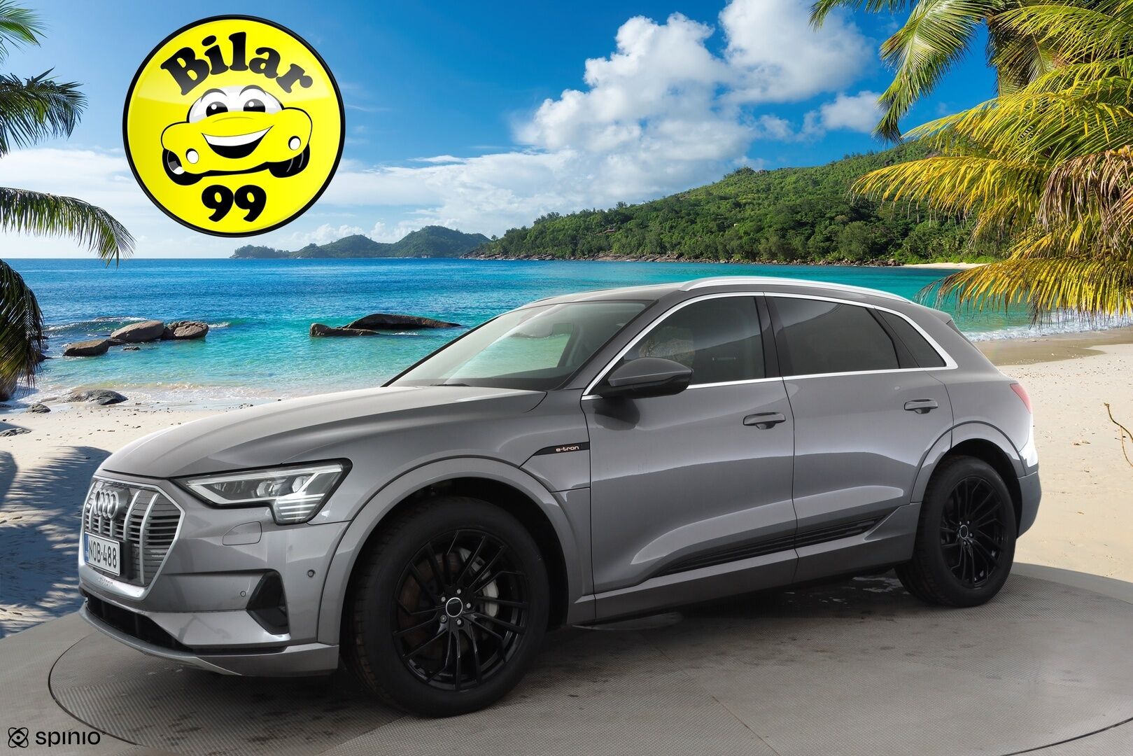 AUDI E-TRON 2020 50 Launch Edition plus 71 kWh * ACC / Lisälämmitin / LED / Muistipenkki / P.Tutkat / Panorama / Apple&Android * - Kahdet Renkaat