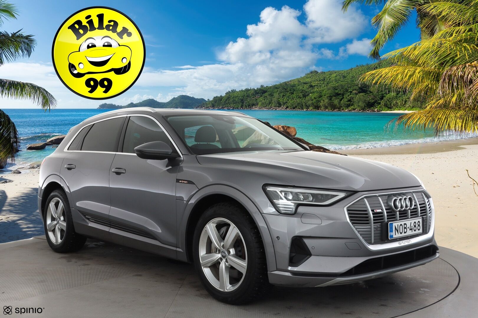 AUDI E-TRON 2020 50 Launch Edition plus 71 kWh * ACC / Lisälämmitin / LED / Muistipenkki / P.Tutkat / Panorama / Apple&Android * - Kahdet Renkaat