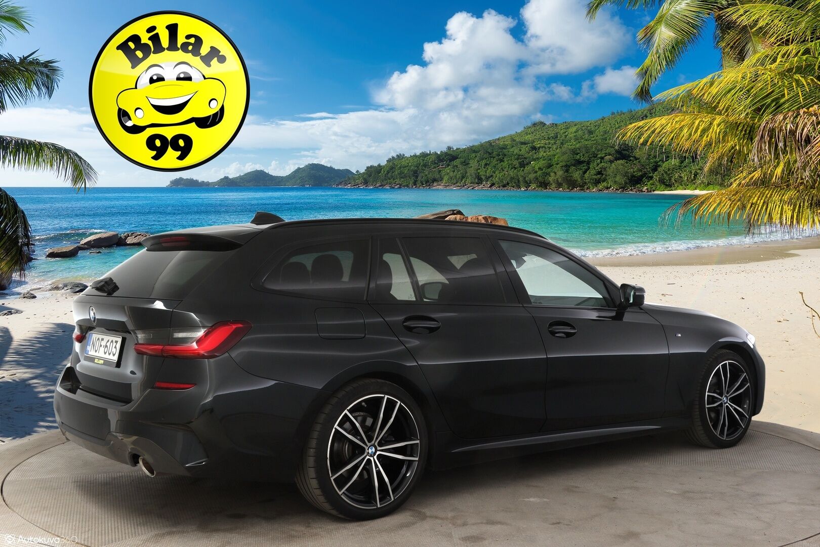 BMW 320 2021 d A xDrive Touring M-Sport* Adapt. Vakkari / HUD / Laser LED / Tutkat / Kaistavahti / Nahka-alcantara Sporttipenkit / Comfort Access * - Todella näyttävä M-Sport, kovilla varusteilla, 2x renkailla ja vanteilla!