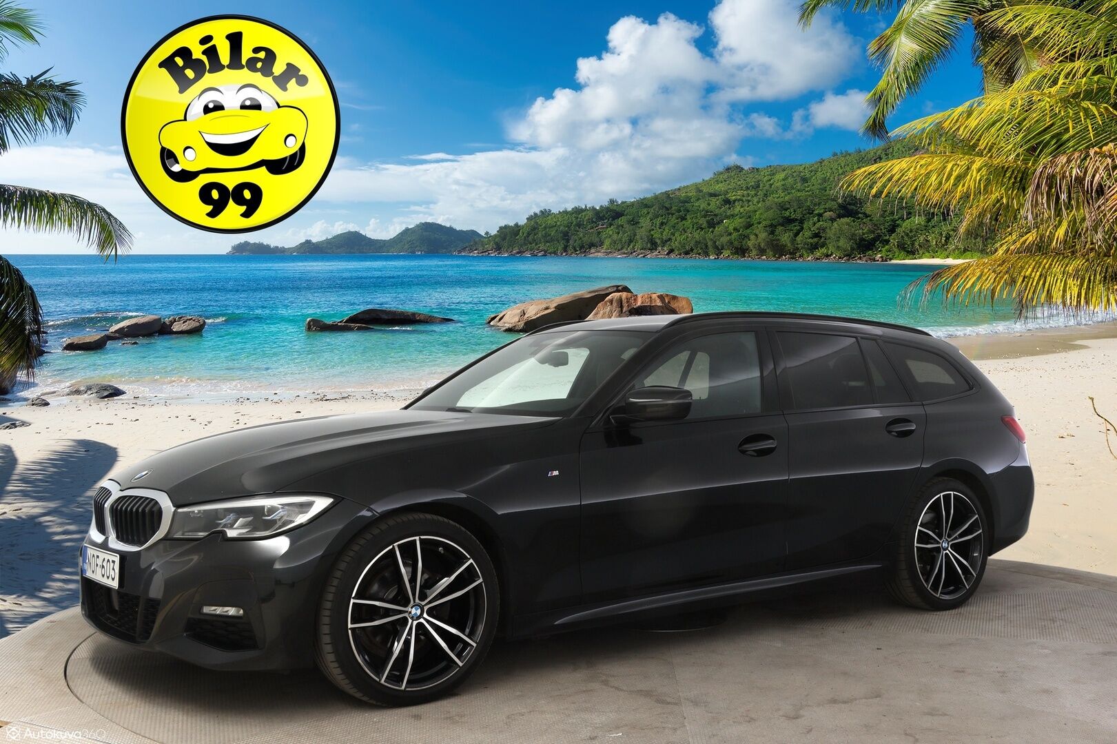 BMW 320 2021 d A xDrive Touring M-Sport* Adapt. Vakkari / HUD / Laser LED / Tutkat / Kaistavahti / Nahka-alcantara Sporttipenkit / Comfort Access * - Todella näyttävä M-Sport, kovilla varusteilla, 2x renkailla ja vanteilla!