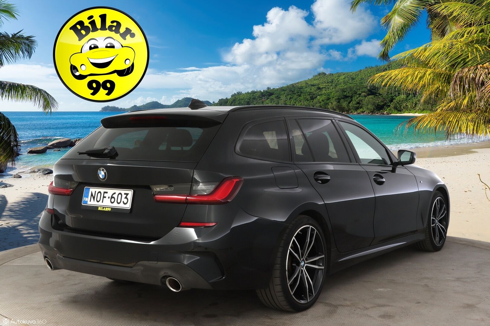 BMW 320 2021 d A xDrive Touring M-Sport* Adapt. Vakkari / HUD / Laser LED / Tutkat / Kaistavahti / Nahka-alcantara Sporttipenkit / Comfort Access * - Todella näyttävä M-Sport, kovilla varusteilla, 2x renkailla ja vanteilla!
