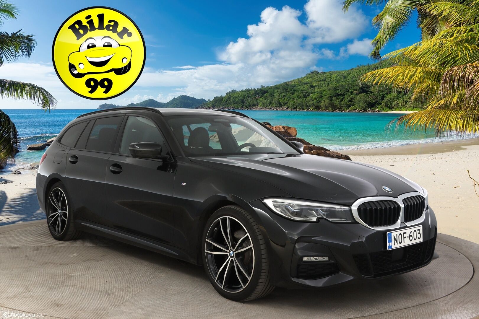 BMW 320 2021 d A xDrive Touring M-Sport* Adapt. Vakkari / HUD / Laser LED / Tutkat / Kaistavahti / Nahka-alcantara Sporttipenkit / Comfort Access * - Todella näyttävä M-Sport, kovilla varusteilla, 2x renkailla ja vanteilla!