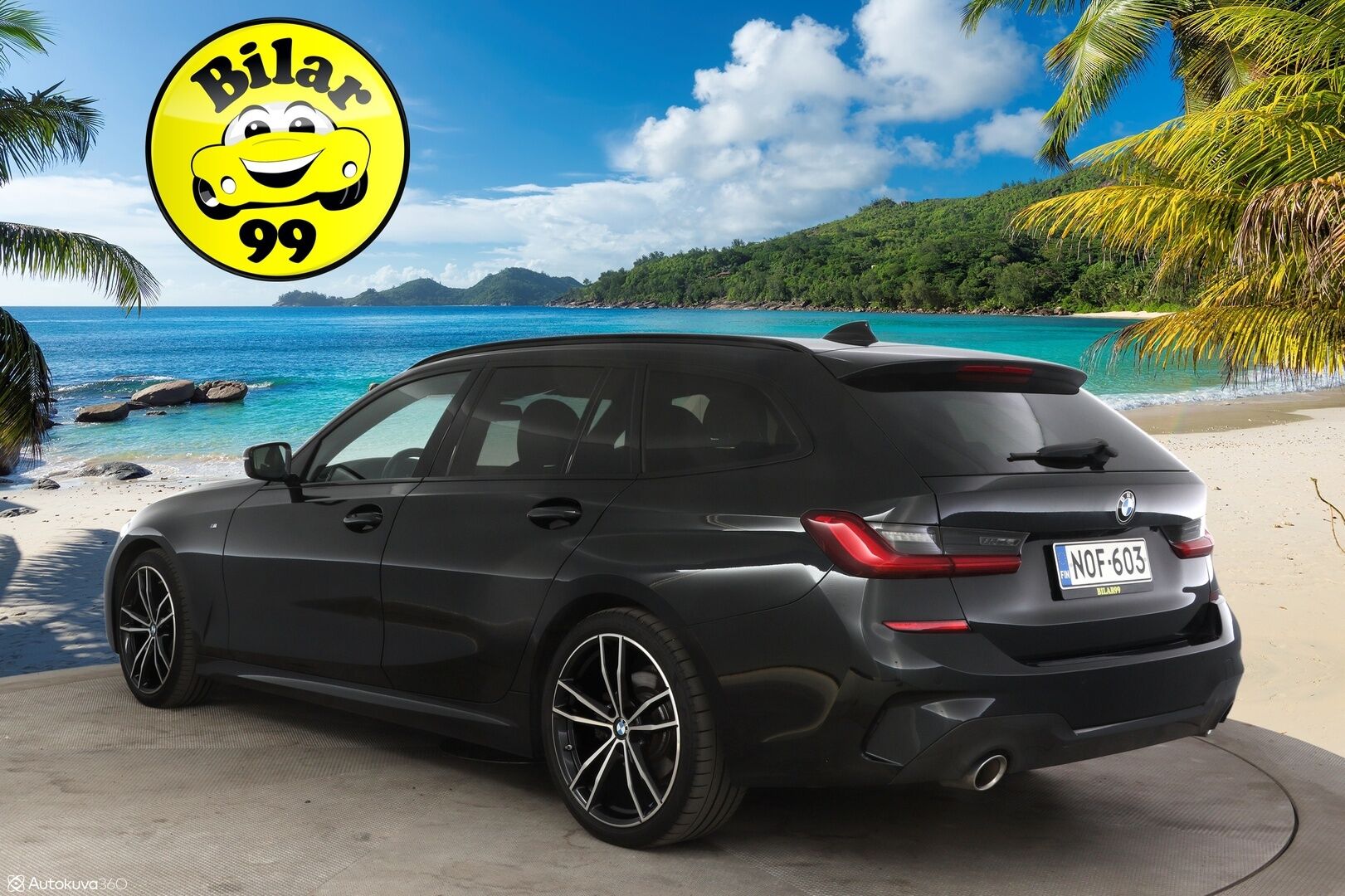 BMW 320 2021 d A xDrive Touring M-Sport* Adapt. Vakkari / HUD / Laser LED / Tutkat / Kaistavahti / Nahka-alcantara Sporttipenkit / Comfort Access * - Todella näyttävä M-Sport, kovilla varusteilla, 2x renkailla ja vanteilla!