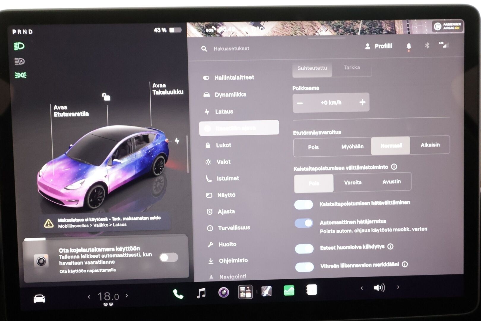 TESLA MODEL Y 2022 Performance - | ILP | Lasikatto | ACC | Matrix-LED | P.Kamera | Muistipenkki | Premium Audio | Navi | Kaistavahti | Keyless | 