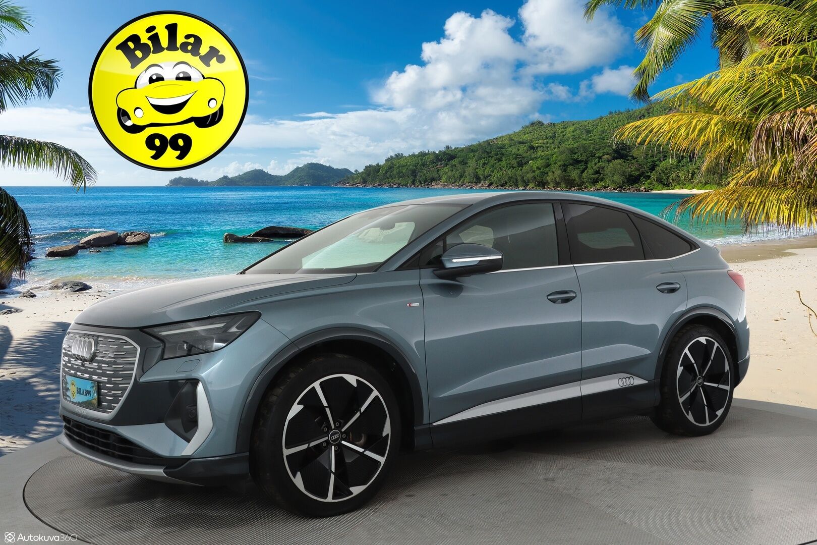 AUDI Q4 E-TRON 2022 40 e-tron Sportback S-Line **HUD / Panorama / Lämpöpumppu / Adapt. vakkari / Sporttinahat / P.kamera / Koukku** - 3,99 % KORKOTARJOUS TÄHÄN AUTOON - Akku kuntotarkastettu
