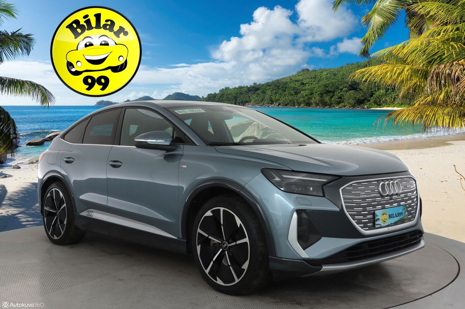 AUDI Q4 E-TRON 2022 40 e-tron Sportback S-Line **HUD / Panorama / Lämpöpumppu / Adapt. vakkari / Sporttinahat / P.kamera / Koukku** - 3,99 % KORKOTARJOUS TÄHÄN AUTOON - Akku kuntotarkastettu