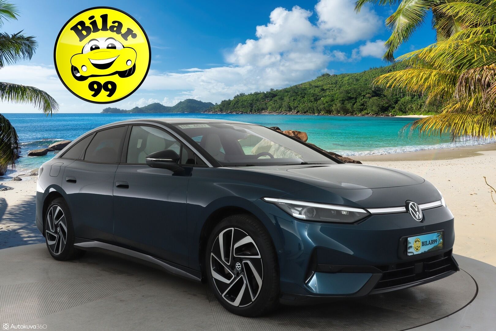 VOLKSWAGEN ID.7 2024 Pro Business 210kW **HUD / HarmanKardon / Ilmastoidut&Hierovat muistipenkit / IQ Matrix LED / Lasikatto / Koukku / 360 Kamera** - 3,99 % KORKOTARJOUS TÄHÄN AUTOON - Akku kuntotarkastettu