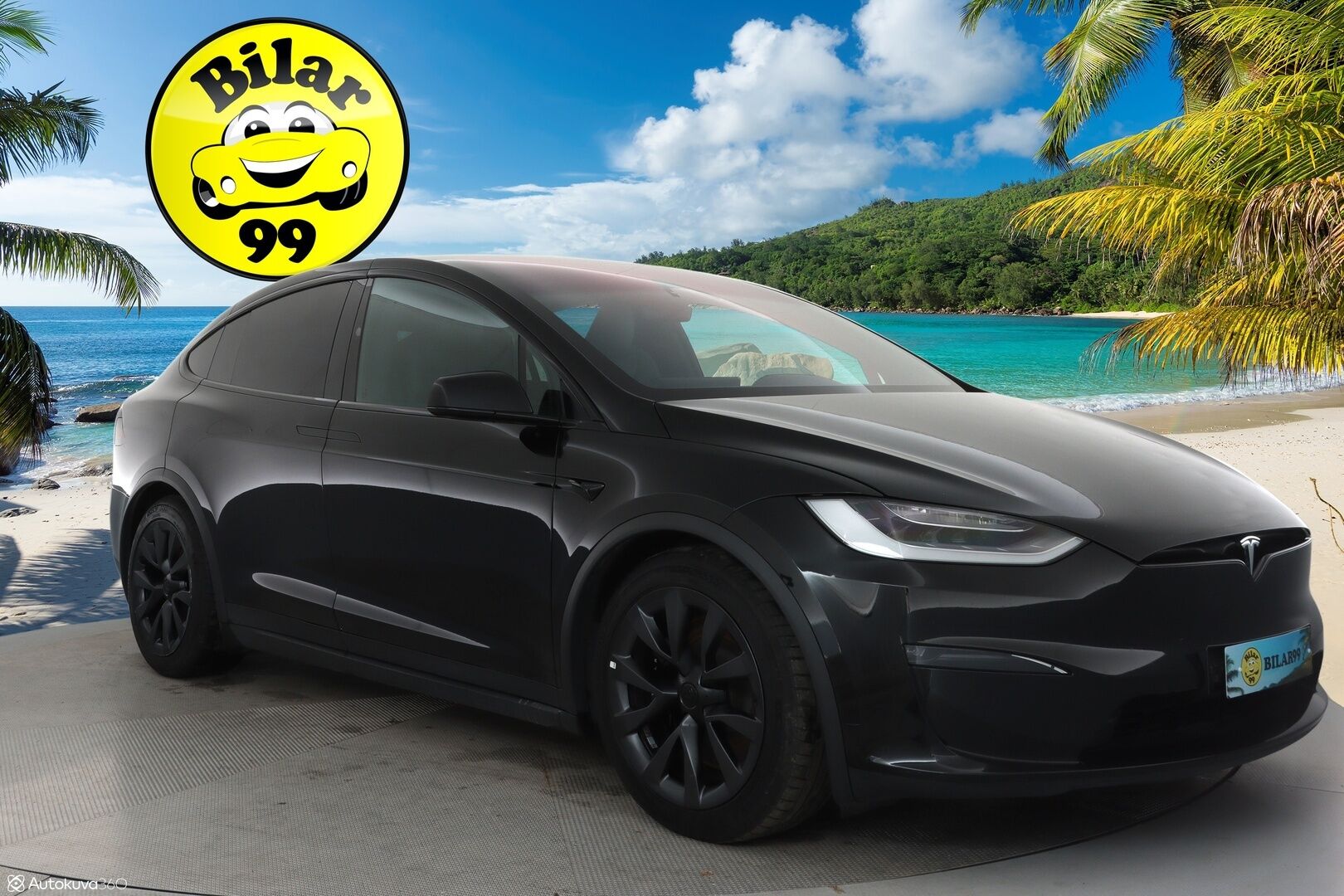 TESLA MODEL X 2023 Long Range AWD ** Lämpöpumppu / Koukku / Lasikatto / Adapt.Vakkari / Muistipenkki / P.Kamera / LED-valot / Navi ** - 2,99 % KORKOTARJOUS TÄHÄN AUTOON - 2x Latauskaapelit / Kahdet Renkaat
