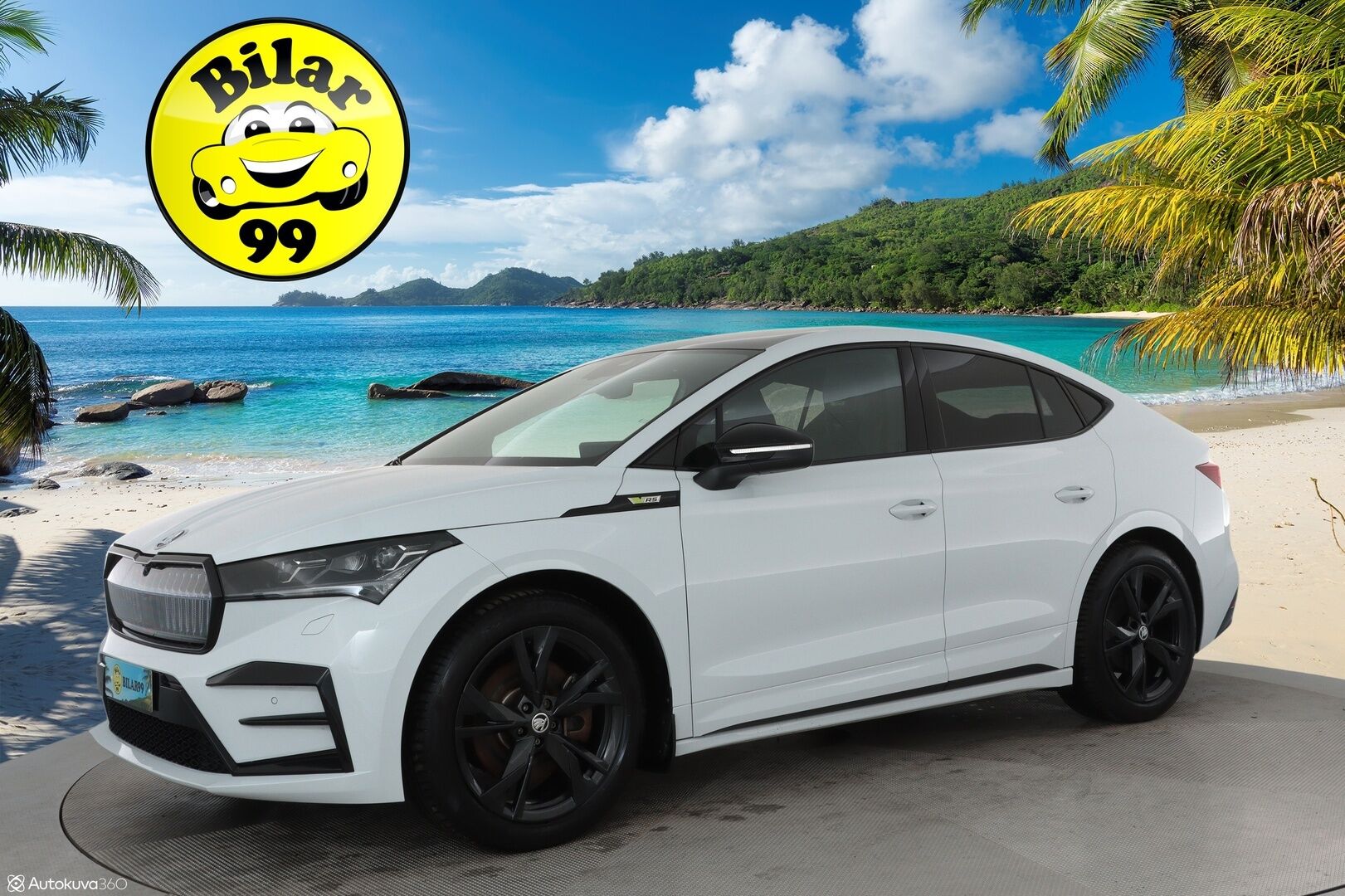 SKODA ENYAQ 2023 Coupe 80x 4X4 RS iV *Lämpöpumppu / Koukku / Lasikatto / Matrix-LED / ACC / Muistipenkki / Kamera* - 3,99 % KORKOTARJOUS TÄHÄN AUTOON - Kahdet Vanteet / Soh 94% / ALV