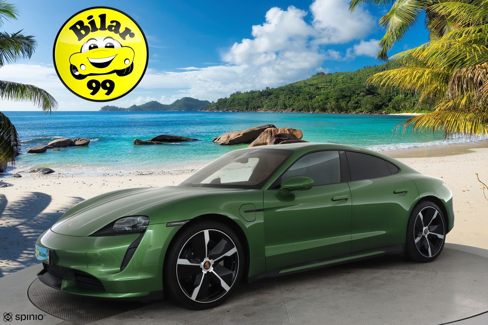 PORSCHE TAYCAN 2021 Turbo **Sport Chrono / Adapt.Vakkari / 360° / Matrix-LED / Ilmastoidut Sporttinahat Muistilla / Burmester / Navi** - 2,99 % KORKOTARJOUS TÄHÄN AUTOON - Nelipyöräohjaus / Lämpöpumppu / Kahdet renkaat vanteilla