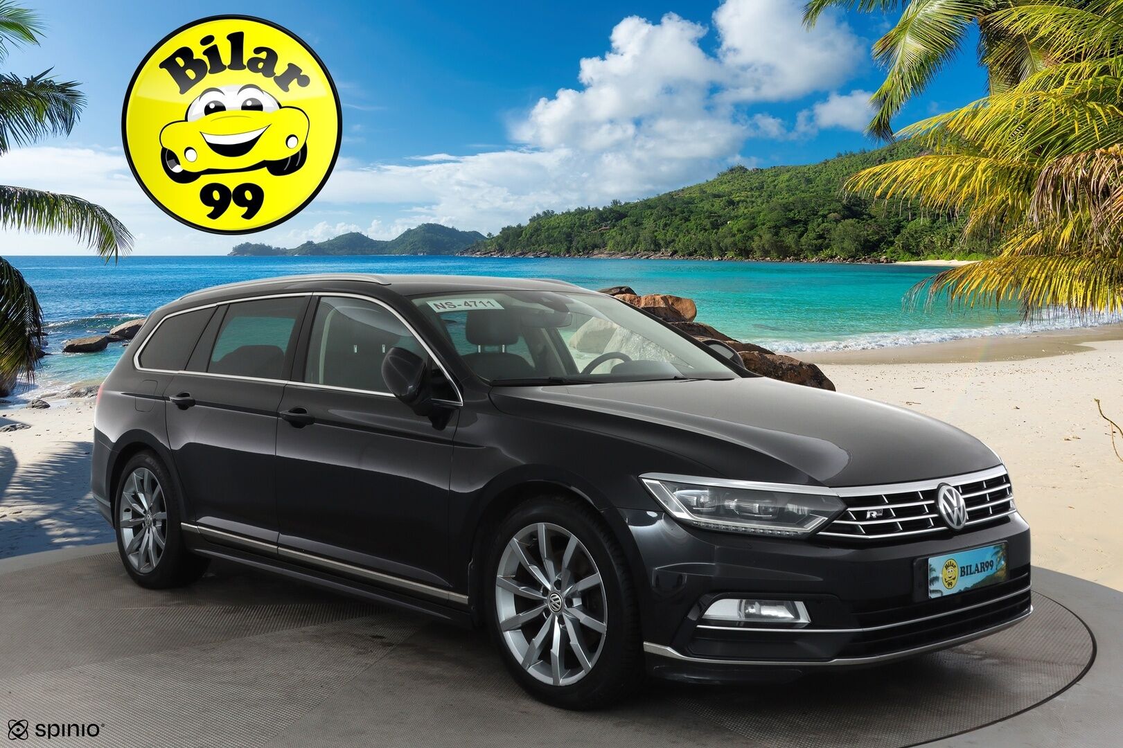 VOLKSWAGEN PASSAT 2019 2.0 TDi 190 4Motion R-Line **Adapt.vakkari / Webasto / P.kamera / KeylessGo / Sporttipenkit / Digimittaristo** - Kahdet renkaat aluvanteilla / Mustat nahat / Ratinlämmitin / Penkinlämmittimet takana 