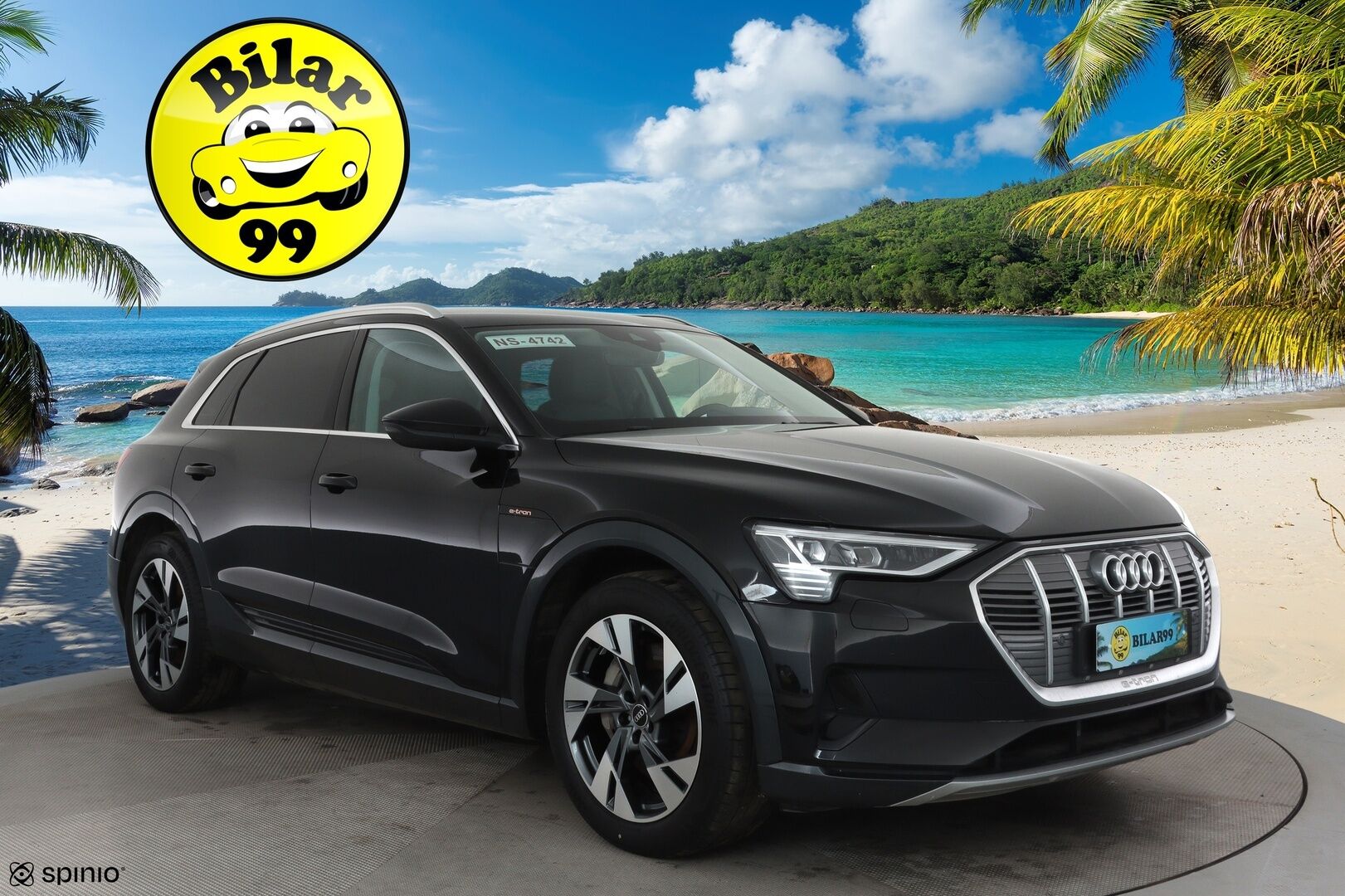 AUDI E-TRON 2022 55 Quattro 408hv 95kWh Proline **Adapt.vakkari / Koukku / Muistipenkki / Nahat / P.tutkat / Digimittaristo** - 3,99 % KORKOTARJOUS TÄHÄN AUTOON - Merkkihuollettu / Akku kuntotarkastettu!