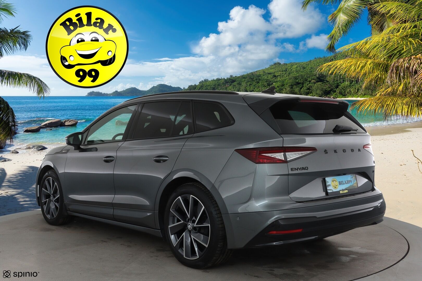 SKODA ENYAQ 2022 80 iV Sportline ** Muistipenkki / Matrix LED / Lämpöpumppu / Adapt.vakkari / Koukku / P.kamera / Sporttipenkit / Navi** - 3,99 % KORKOTARJOUS TÄHÄN AUTOON - Akku kuntotarkastettu! / KeylessGo / Merkkihuollettu / Nahka-Alcantara