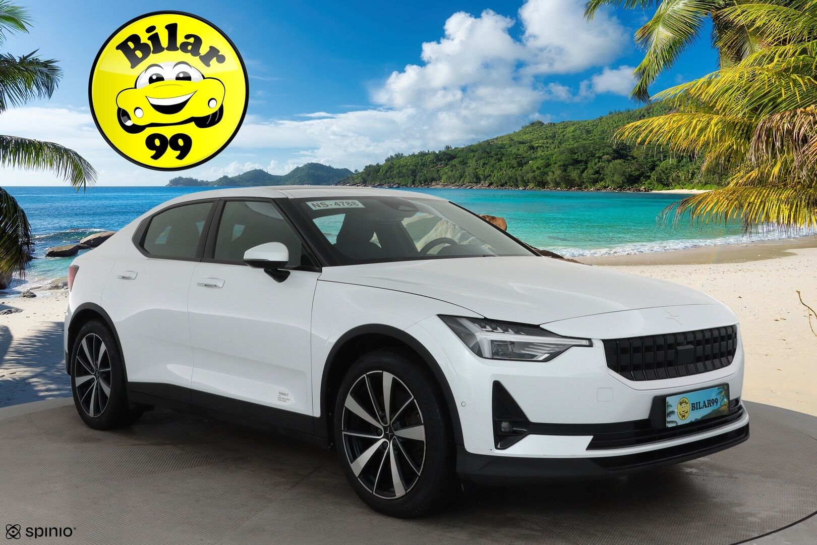 POLESTAR 2 2022 Long Range Dual Motor **Lämpöpumppu / Adapt.vakkari / H&K / Pilot&Plus / Muistipenkki / Pixel LED / Lasikatto / Koukku** - Kahdet renkaat aluvanteilla / Merkkihuollettu