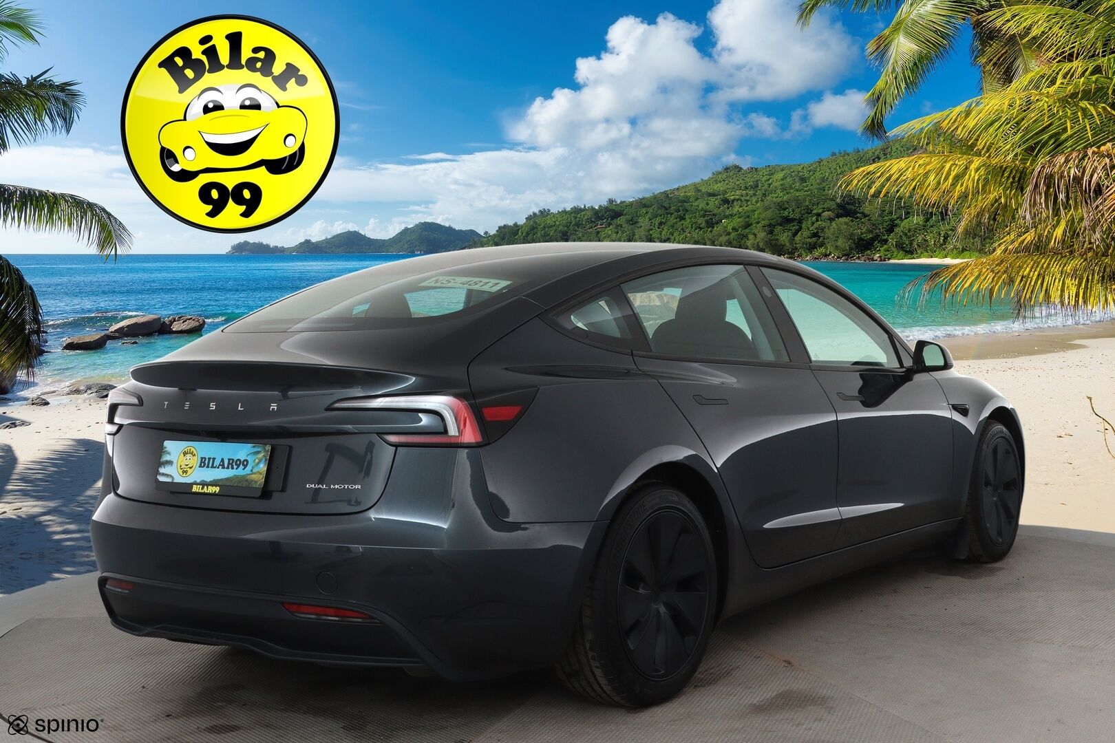 TESLA MODEL 3 2024 Long Range AWD **Lämpöpumppu / Koukku / Adapt.Vakkari / Matrix-LED / P.kamera / Ilmastoitu Muistipenkki / Lasikatto** - 3,99 % KORKOTARJOUS TÄHÄN AUTOON - Kahdet Renkaat