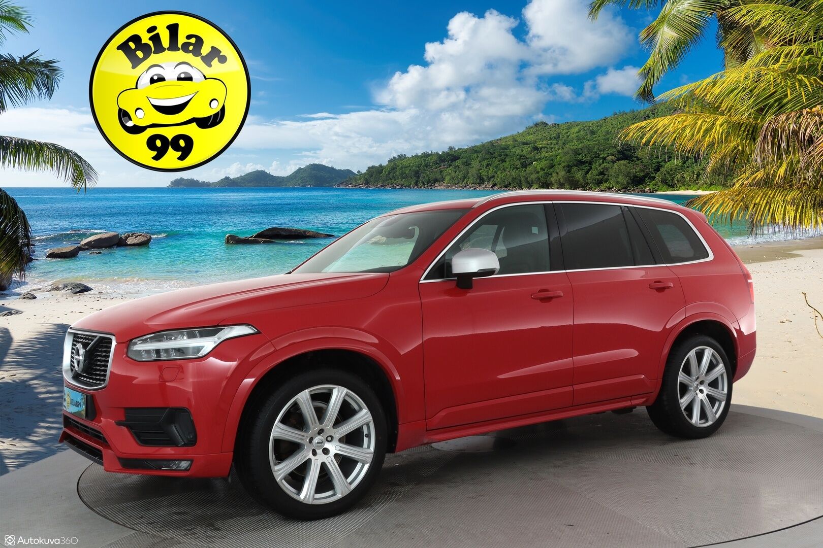 Volvo XC90 2016 D5 AWD R-Design aut 7-Paik **Panorama / ACC / HUD / Ilma-alusta / Sporttinahat Muistilla / Webasto / Koukku / Full-LED** - 3,99 % KORKOTARJOUS TÄHÄN AUTOON - Todella kattavilla varusteilla ja harvinaisella värillä Volvojen kuningas malli! / Juuri katsastettu!