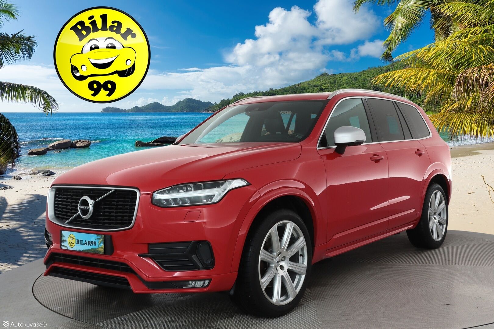 Volvo XC90 2016 D5 AWD R-Design aut 7-Paik **Panorama / ACC / HUD / Ilma-alusta / Sporttinahat Muistilla / Webasto / Koukku / Full-LED** - 3,99 % KORKOTARJOUS TÄHÄN AUTOON - Todella kattavilla varusteilla ja harvinaisella värillä Volvojen kuningas malli! / Juuri katsastettu!