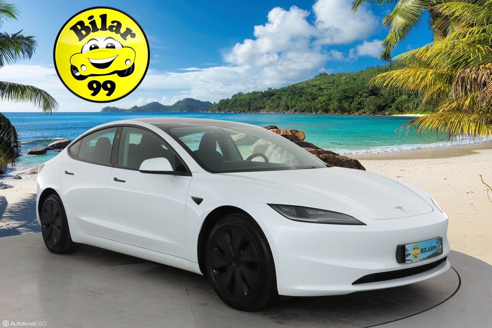 TESLA MODEL 3 2024 Long Range **Lämpöpumppu / Lasikatto / Adapt.Vakkari / Matrix-LED / P.Kamera / Ilmastoidut nahat / Navi / Kaistavahti** - 3,99 % KORKOTARJOUS TÄHÄN AUTOON - Premium Audio / 2x Renkaat