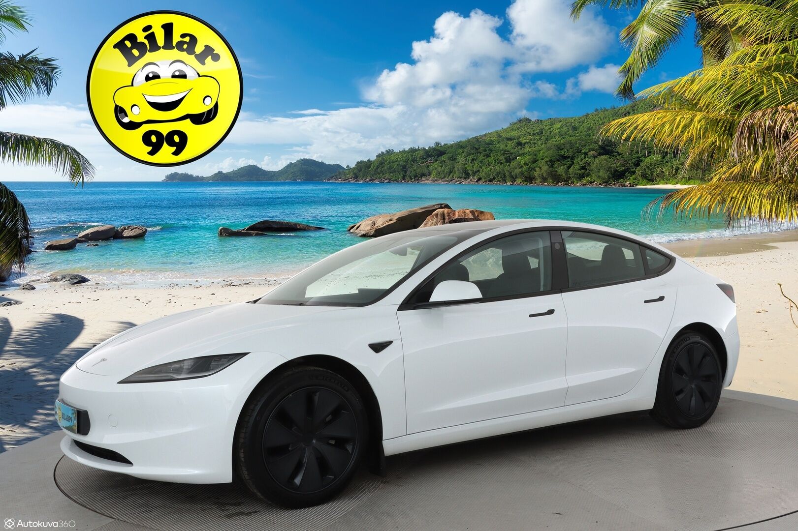 TESLA MODEL 3 2024 Long Range **Lämpöpumppu / Lasikatto / Adapt.Vakkari / Matrix-LED / P.Kamera / Ilmastoidut nahat / Navi / Kaistavahti** - 3,99 % KORKOTARJOUS TÄHÄN AUTOON - Premium Audio / 2x Renkaat