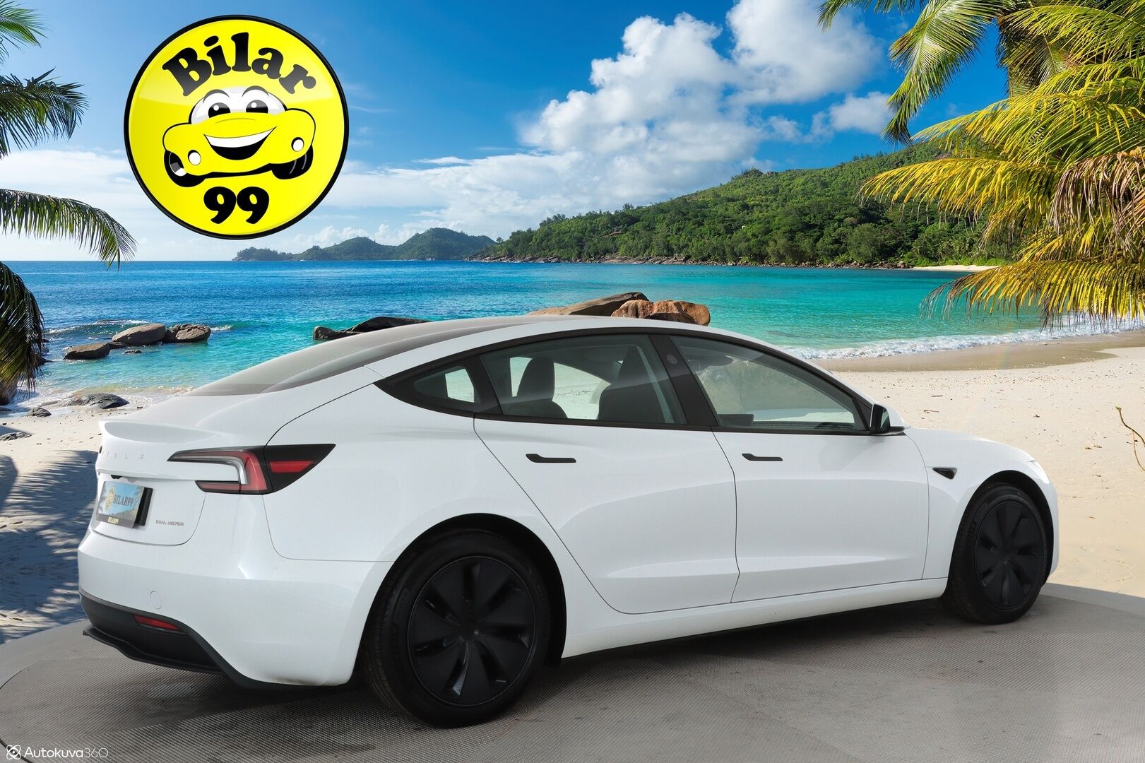 TESLA MODEL 3 2024 Long Range **Lämpöpumppu / Lasikatto / Adapt.Vakkari / Matrix-LED / P.Kamera / Ilmastoidut nahat / Navi / Kaistavahti** - 3,99 % KORKOTARJOUS TÄHÄN AUTOON - Premium Audio / 2x Renkaat