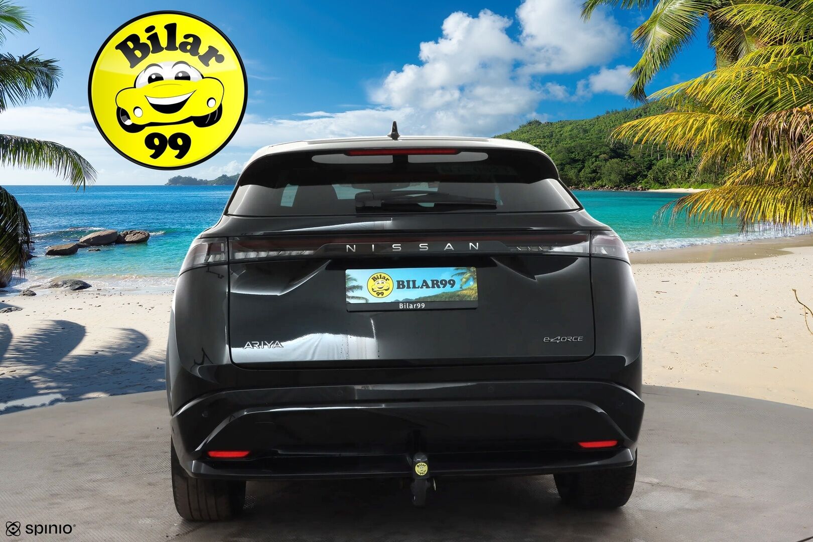 NISSAN ARIYA 2023 87kWh Evolve e-4ORCE * Panorama / Koukku / Bose / ACC / 360 / Ilmastoitu Muistipenkki / Kaistavahti / Navi / Keyless * - Merkkihuollot / Akku kuntotarkastettu SoH 98,4% / Kahdet renkaat aluvanteilla - HULLUT AVAJAISHULINAT KORKOTARJOUS 3,29 %