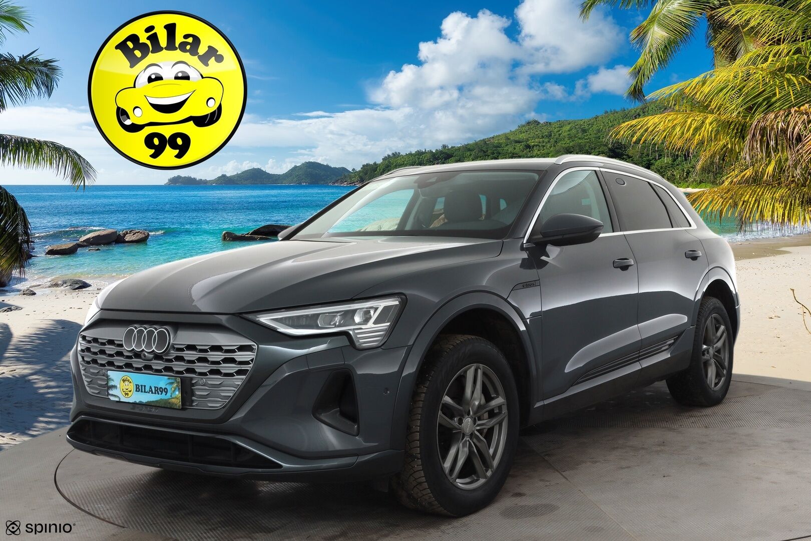 AUDI Q8 E-TRON 2024 50 Quattro * ACC / Akkukäyttöinen lisälämmitin / P.Kamera / Muistipenkki / LED / Nahkaverhoilu * - Kahdet Renkaat / Koti&Kauppalaturi