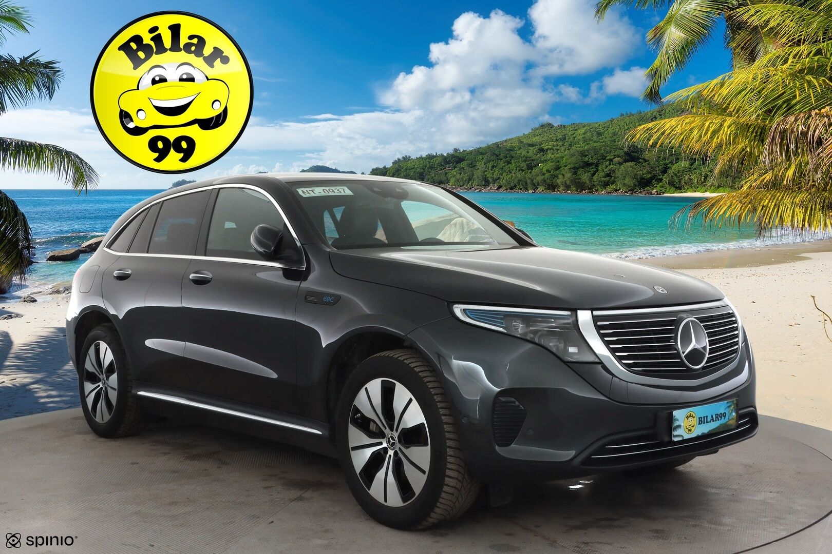 MERCEDES-BENZ EQC 2023 400 4MATIC * Distronic+ / Muistipenkit / Koukku / Multibeam / P.kamera / Puolinahat / Navi / Keyless / Akustiset lasit * - Akku kuntotarkastettu / Kahdet renkaat aluvanteilla / Merkkihuollettu