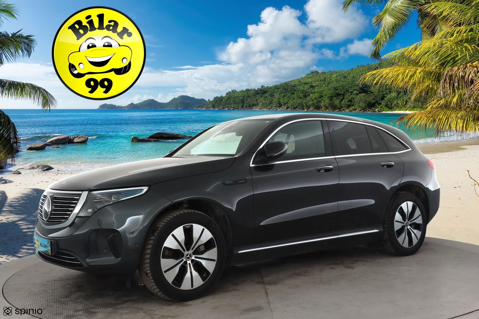 MERCEDES-BENZ EQC 2023 400 4MATIC * Distronic+ / Muistipenkit / Koukku / Multibeam / P.kamera / Puolinahat / Navi / Keyless / Akustiset lasit * - Akku kuntotarkastettu / Kahdet renkaat aluvanteilla / Merkkihuollettu