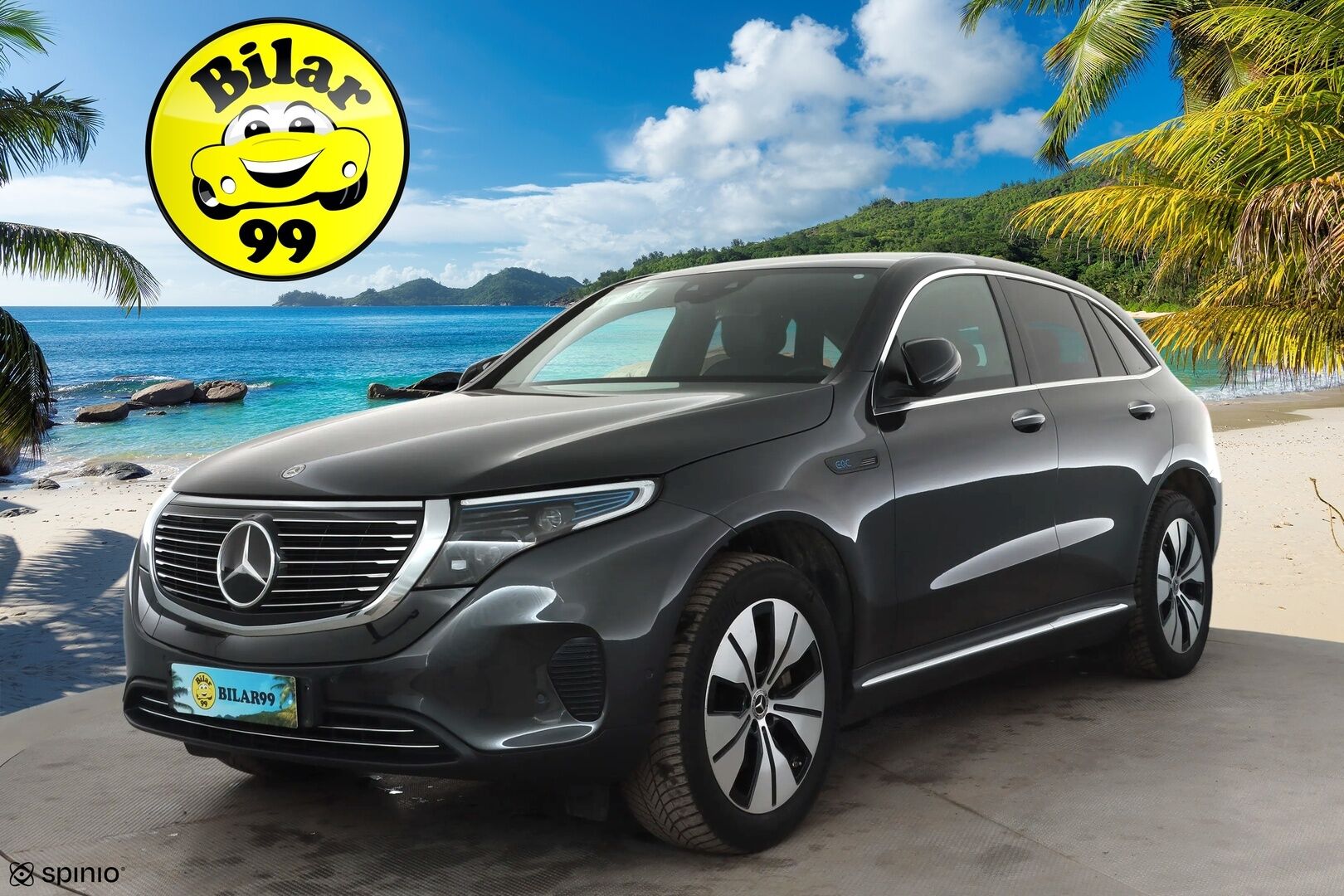 MERCEDES-BENZ EQC 2023 400 4MATIC * Distronic+ / Muistipenkit / Koukku / Multibeam / P.kamera / Puolinahat / Navi / Keyless / Akustiset lasit * - Akku kuntotarkastettu / Kahdet renkaat aluvanteilla / Merkkihuollettu