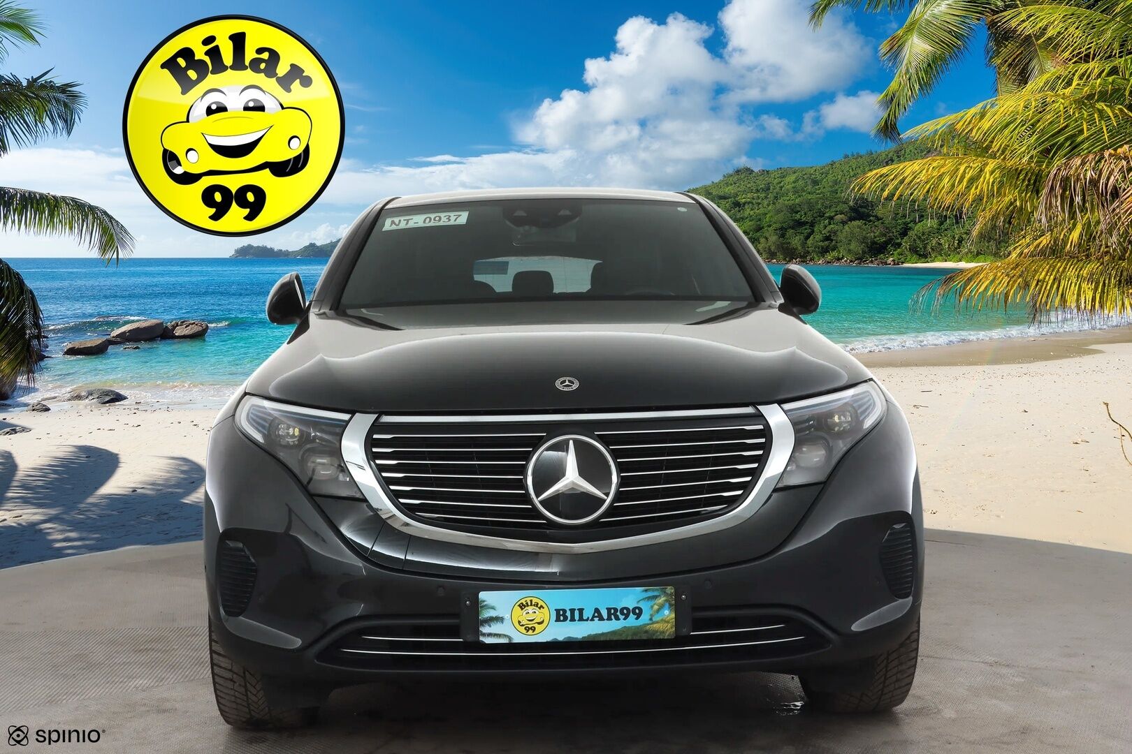 MERCEDES-BENZ EQC 2023 400 4MATIC * Distronic+ / Muistipenkit / Koukku / Multibeam / P.kamera / Puolinahat / Navi / Keyless / Akustiset lasit * - Akku kuntotarkastettu / Kahdet renkaat aluvanteilla / Merkkihuollettu