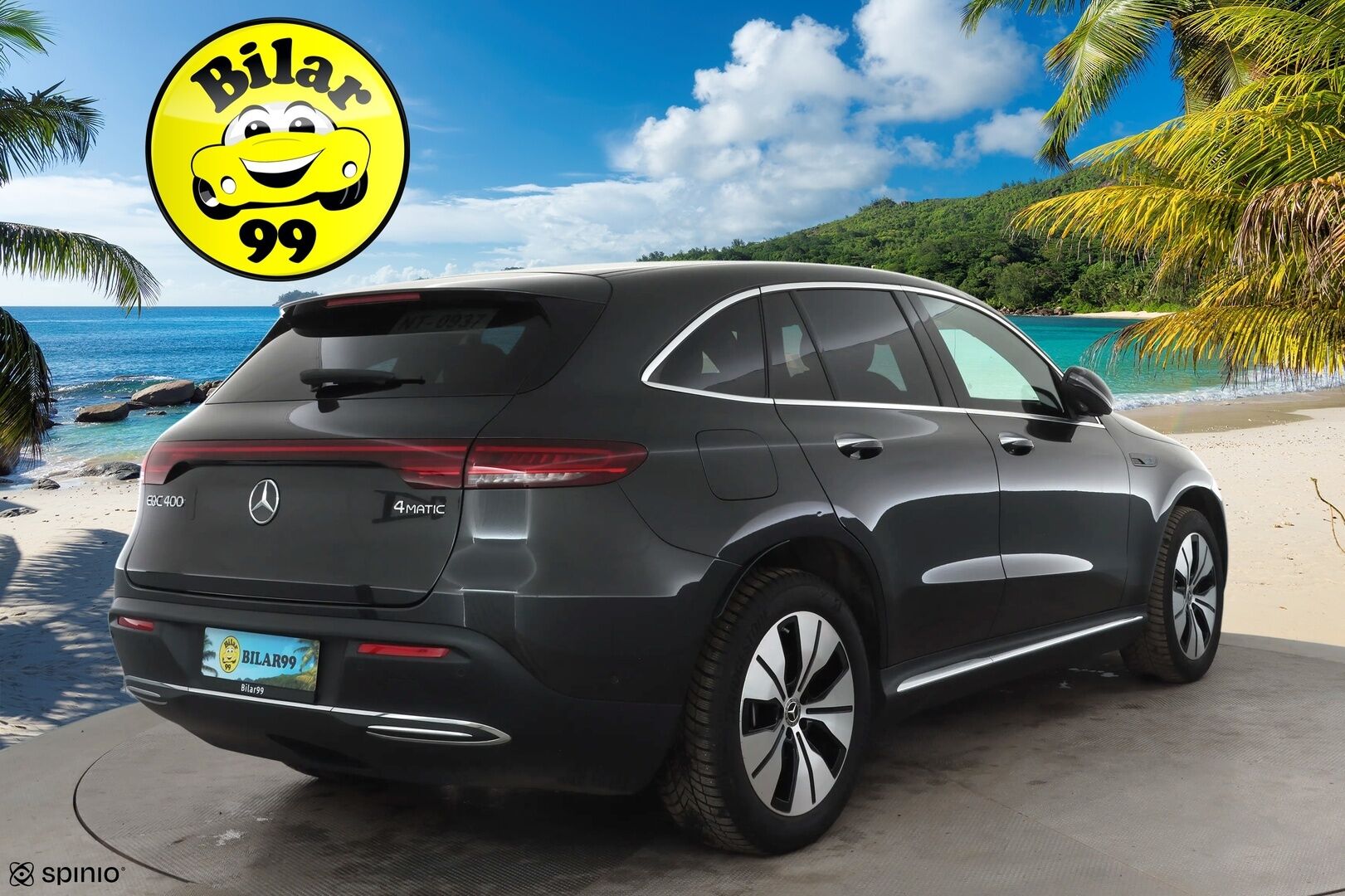 MERCEDES-BENZ EQC 2023 400 4MATIC * Distronic+ / Muistipenkit / Koukku / Multibeam / P.kamera / Puolinahat / Navi / Keyless / Akustiset lasit * - Akku kuntotarkastettu / Kahdet renkaat aluvanteilla / Merkkihuollettu