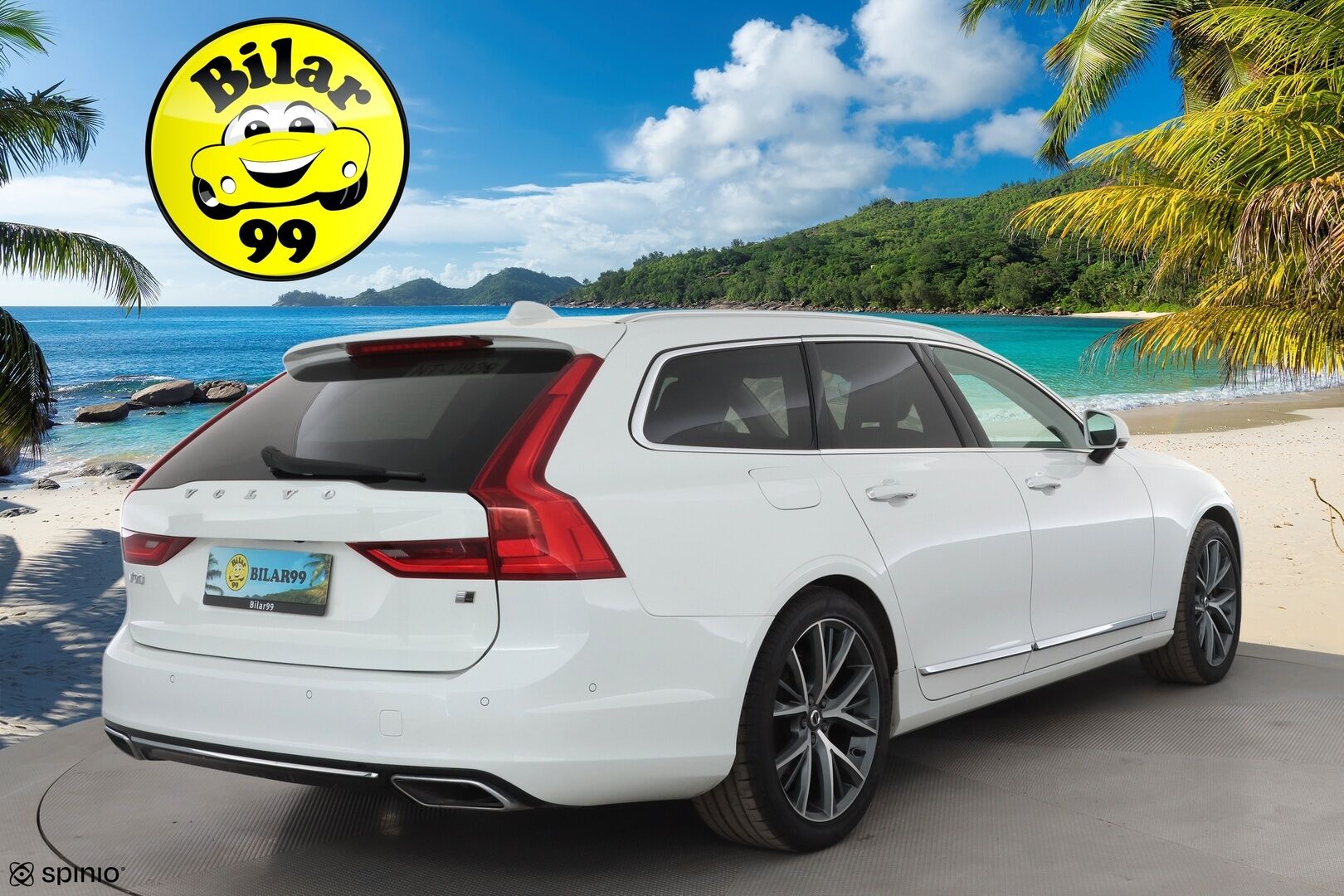 Volvo V90 2017 D4 AWD Inscription aut * ACC / 360° / Webasto / Koukku / Muistipenkit / Full LED / BLIS / Vaaleat nahat / Keyless * - Kahdet renkaat aluvanteilla / Merkkihuollettu / Huippuvarusteet - HULLUT AVAJAISHULINAT KORKOTARJOUS 3,29 %