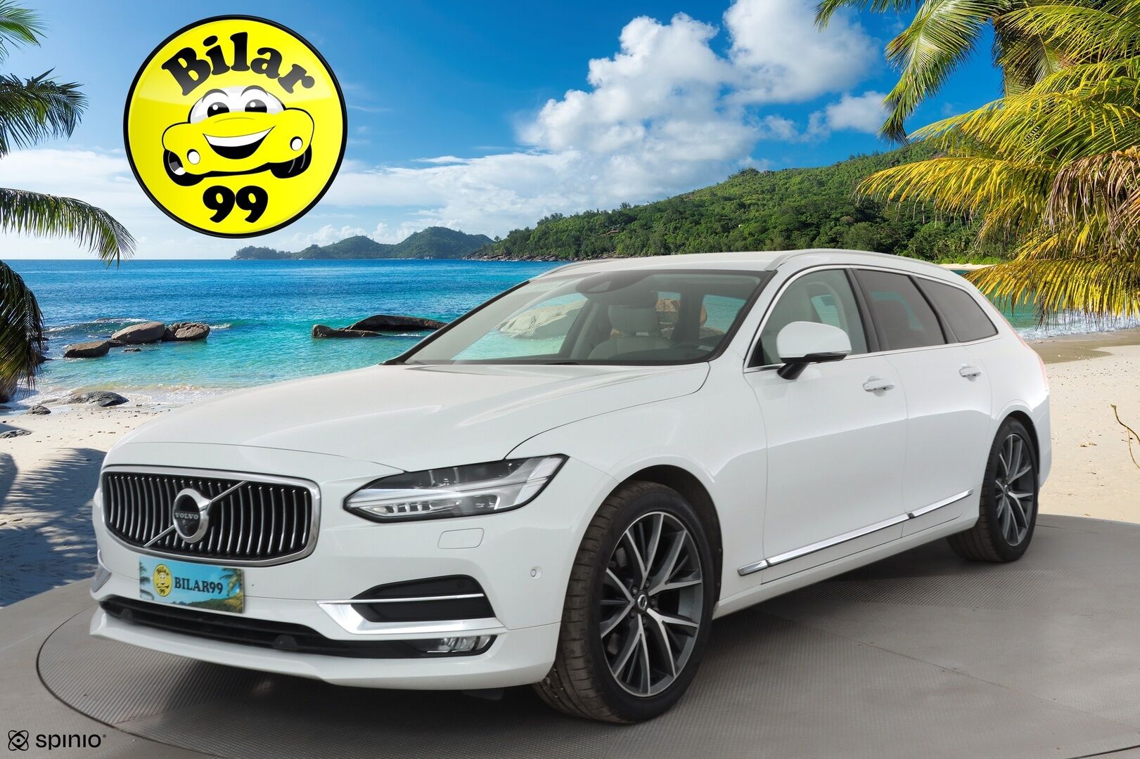 Volvo V90 2017 D4 AWD Inscription aut * ACC / 360° / Webasto / Koukku / Muistipenkit / Full LED / BLIS / Vaaleat nahat / Keyless * - Kahdet renkaat aluvanteilla / Merkkihuollettu / Huippuvarusteet - HULLUT AVAJAISHULINAT KORKOTARJOUS 3,29 %