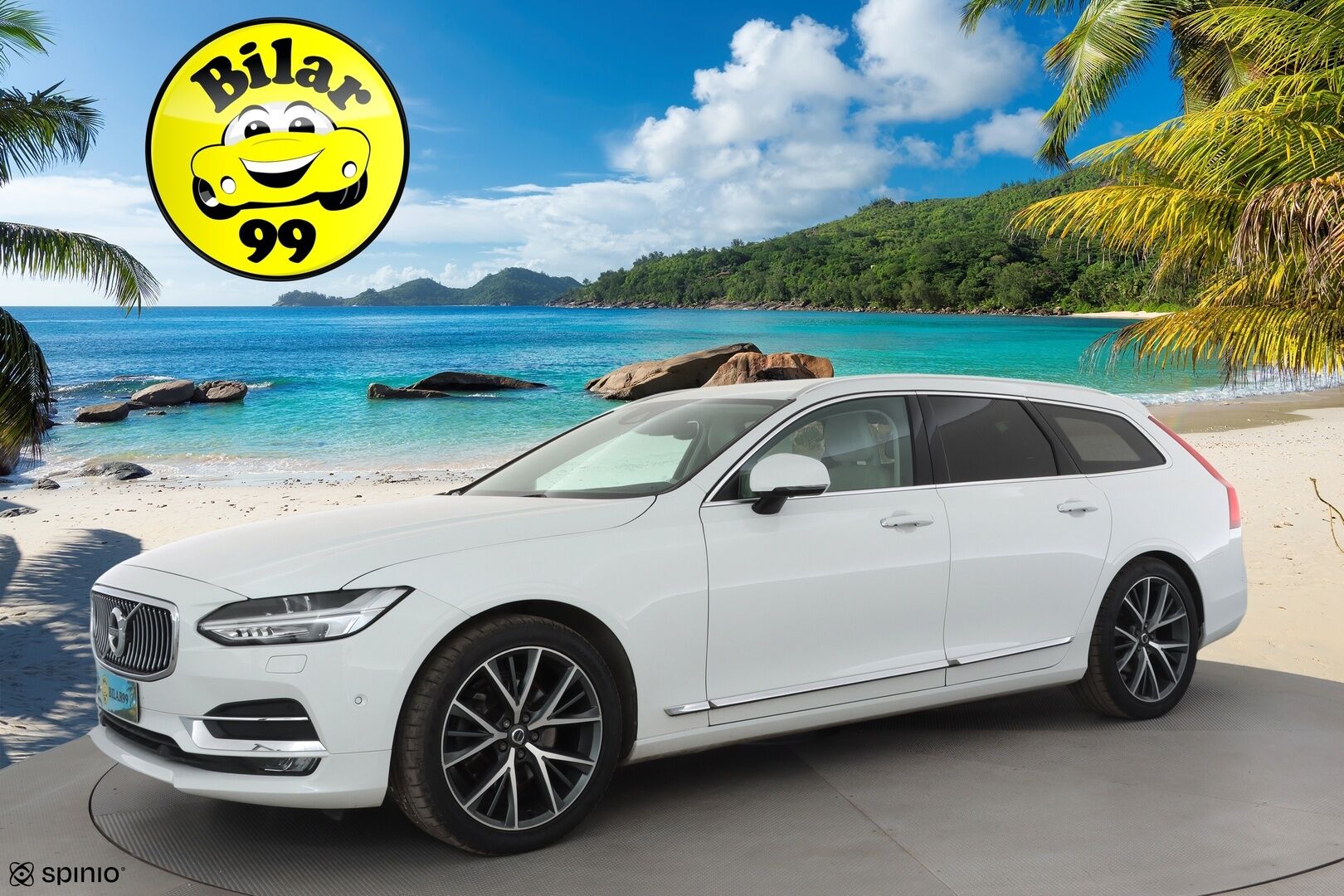 Volvo V90 2017 D4 AWD Inscription aut * ACC / 360° / Webasto / Koukku / Muistipenkit / Full LED / BLIS / Vaaleat nahat / Keyless * - Kahdet renkaat aluvanteilla / Merkkihuollettu / Huippuvarusteet - HULLUT AVAJAISHULINAT KORKOTARJOUS 3,29 %