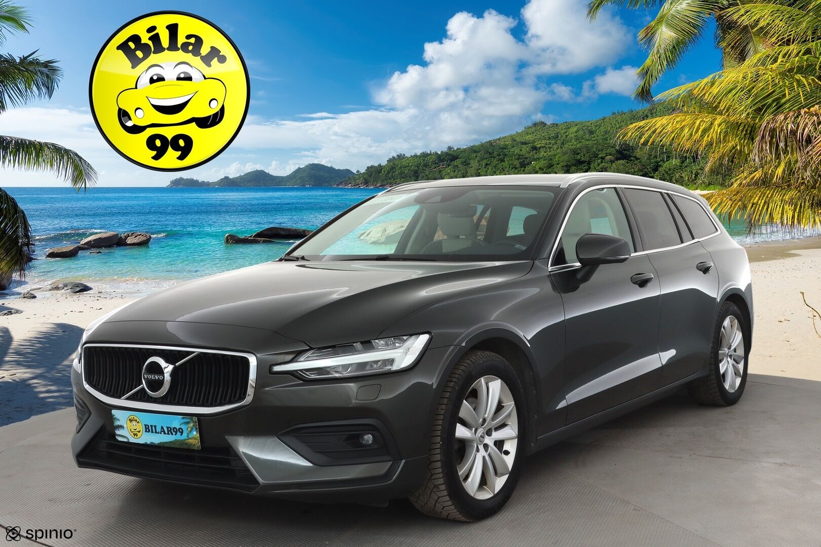 Volvo V60 2019 D3 AWD Momentum aut. * ACC / Koukku / Webasto / P.kamera / Full LED / Navi / Keyless / Puolinahat * - Kahdet renkaat aluvanteilla