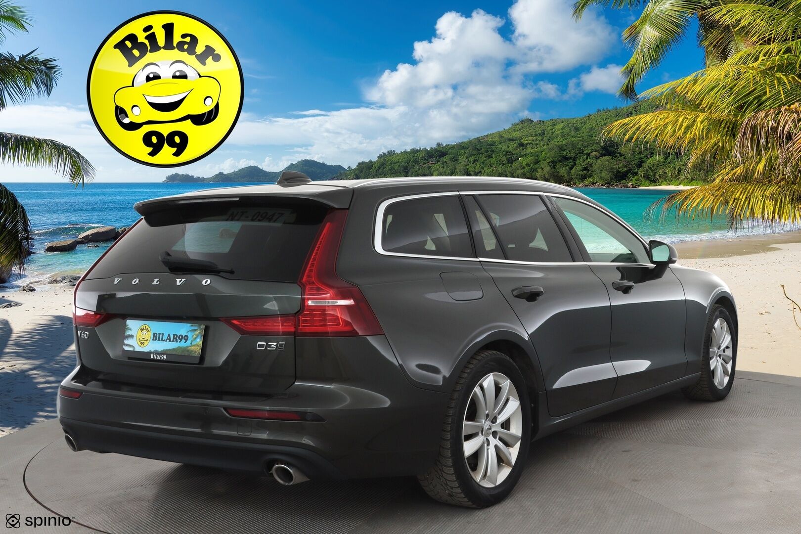 Volvo V60 2019 D3 AWD Momentum aut. * ACC / Koukku / Webasto / P.kamera / Full LED / Navi / Keyless / Puolinahat * - Kahdet renkaat aluvanteilla