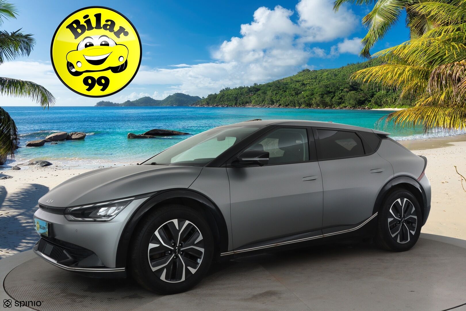 KIA EV6 2022 77kWh AWD 325hv Plus **Adapt.vakkari / Lämpöpumppu / Ilmastoidut nahat / Muistipenkki / 360.kamera / Koukku / KeylessGo** - 3,99 % KORKOTARJOUS TÄHÄN AUTOON - Akku kuntotarkastettu / Kahdet renkaat aluvanteilla / Penkinlämmittimet takana / Merkkihuollettu