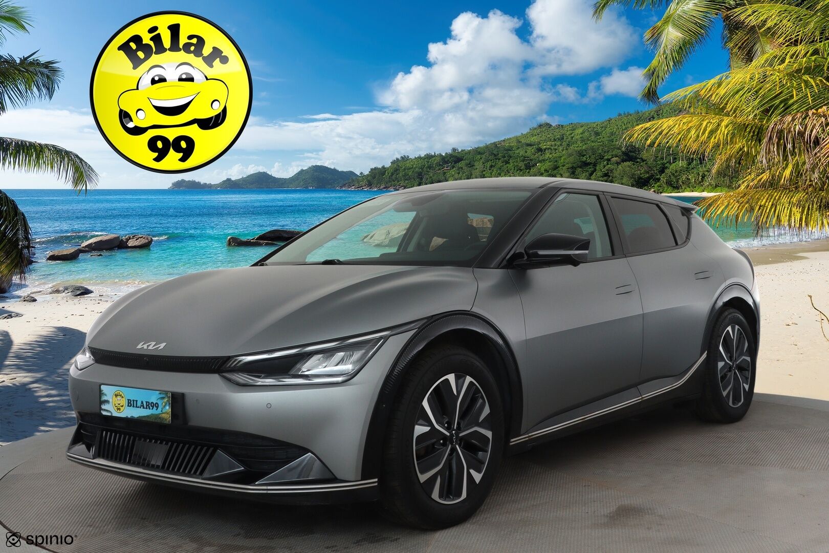 KIA EV6 2022 77kWh AWD 325hv Plus **Adapt.vakkari / Lämpöpumppu / Ilmastoidut nahat / Muistipenkki / 360.kamera / Koukku / KeylessGo** - 3,99 % KORKOTARJOUS TÄHÄN AUTOON - Akku kuntotarkastettu / Kahdet renkaat aluvanteilla / Penkinlämmittimet takana / Merkkihuollettu