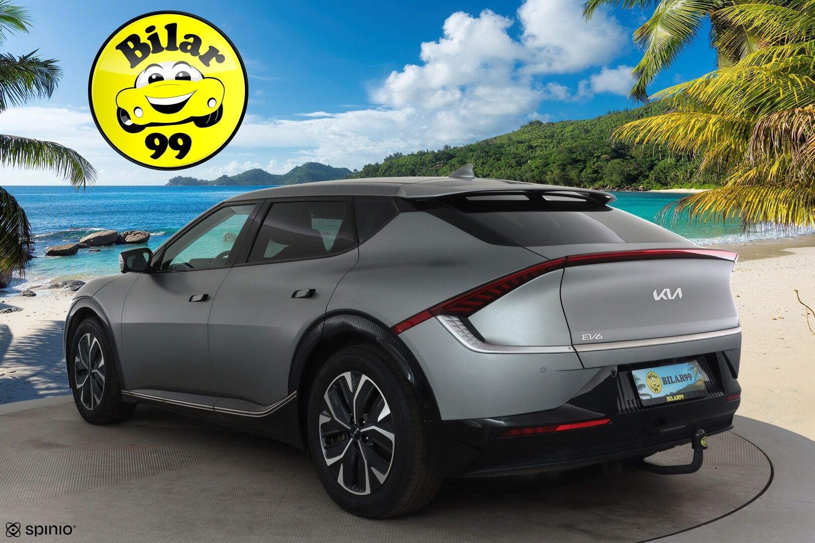 KIA EV6 2022 77kWh AWD 325hv Plus **Adapt.vakkari / Lämpöpumppu / Ilmastoidut nahat / Muistipenkki / 360.kamera / Koukku / KeylessGo** - 3,99 % KORKOTARJOUS TÄHÄN AUTOON - Akku kuntotarkastettu / Kahdet renkaat aluvanteilla / Penkinlämmittimet takana / Merkkihuollettu