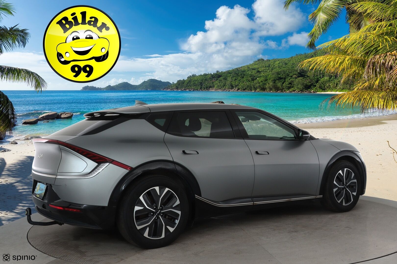KIA EV6 2022 77kWh AWD 325hv Plus **Adapt.vakkari / Lämpöpumppu / Ilmastoidut nahat / Muistipenkki / 360.kamera / Koukku / KeylessGo** - 3,99 % KORKOTARJOUS TÄHÄN AUTOON - Akku kuntotarkastettu / Kahdet renkaat aluvanteilla / Penkinlämmittimet takana / Merkkihuollettu