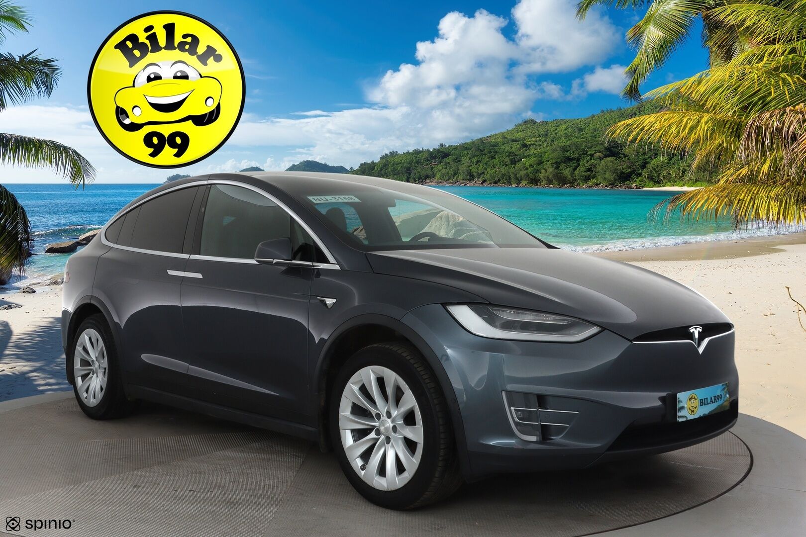 TESLA MODEL X 2020 Long Range AWD 6-Paik **Koukku / Ilma-alusta / Adapt.Vakkari / LED-valot / P.kamera / Premium Audio / Navi / Keyless** - 3,99 % KORKOTARJOUS TÄHÄN AUTOON - 2x Latauskaapelit / Kahdet Renkaat